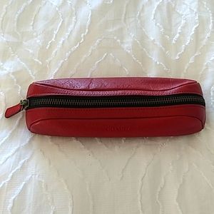 COACH Red Leather Pencil Pouch
